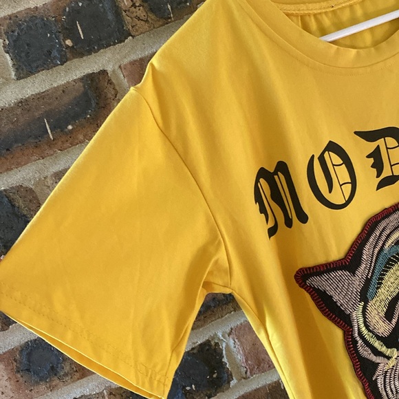 Gucci Love & Modern Future embroidered animal patch angry tiger cat tee, Men’s M - Picture 4 of 5